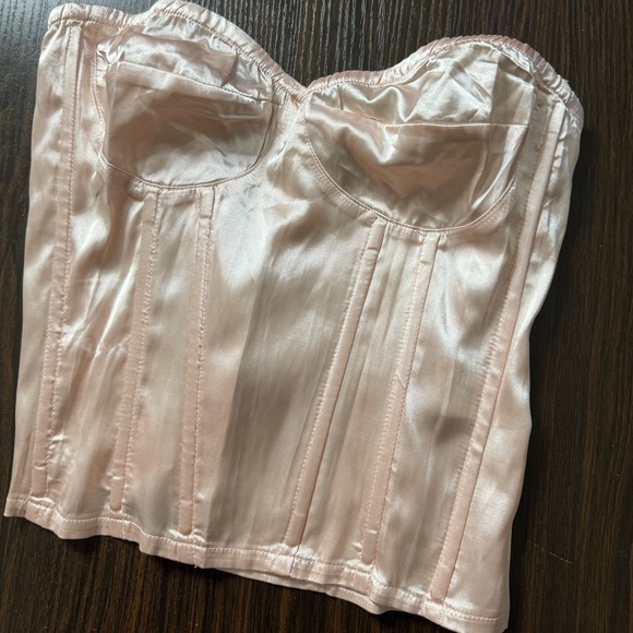 Zip Back Tube Bustier Top - Picture 2 of 3